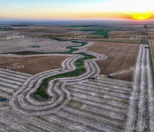 Aerial of Wheat Harvest 141180