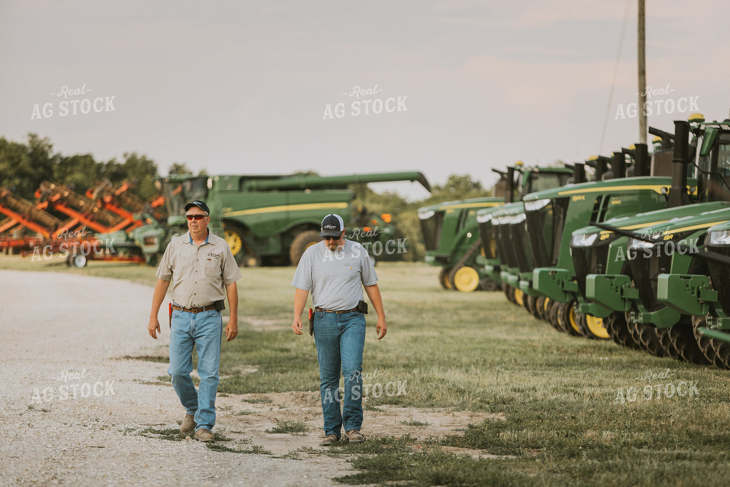 Farmers Walking in Farmyard 7764