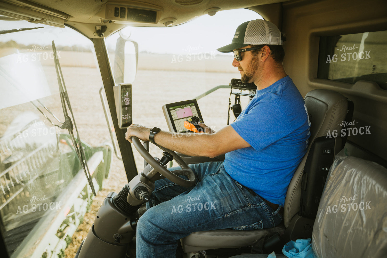 Farmer Inside Combine 7204