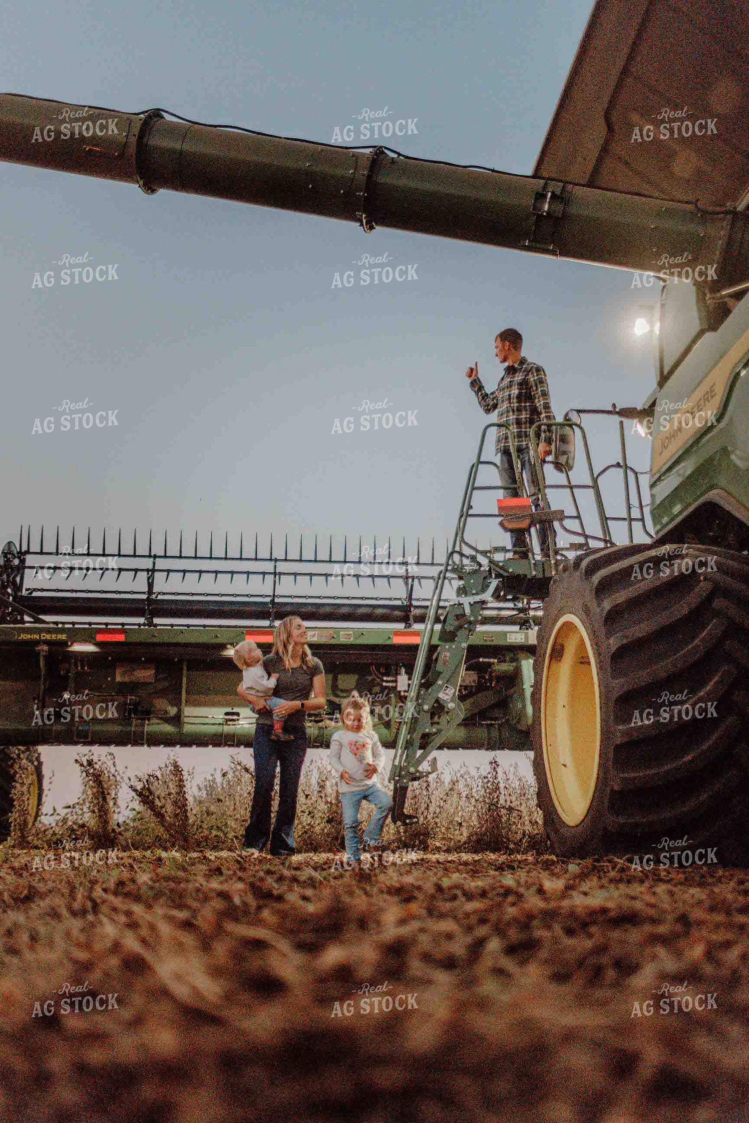 Farm Family Going for a Ride at Harvest 9290