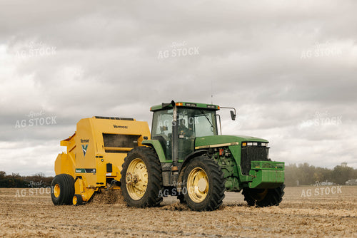 Baling Soybean Stubble 152890