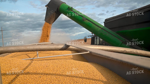 Grain Cart Unloading into Semi 25714