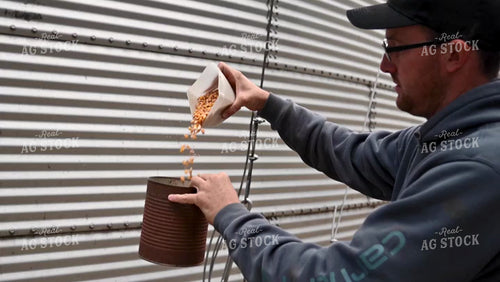 Farmer Testing Corn Moisture On-farm Storage - 465