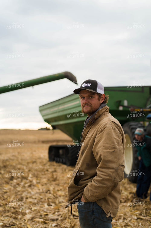 Farmer in Corn Field 115044