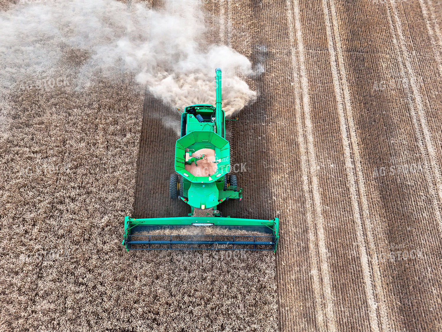 Aerial of Harvesting Wheat 239595