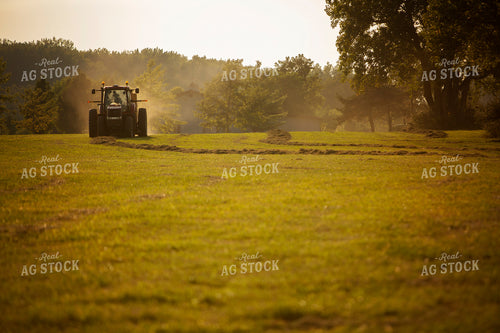 Tractor Baling Hay 5493