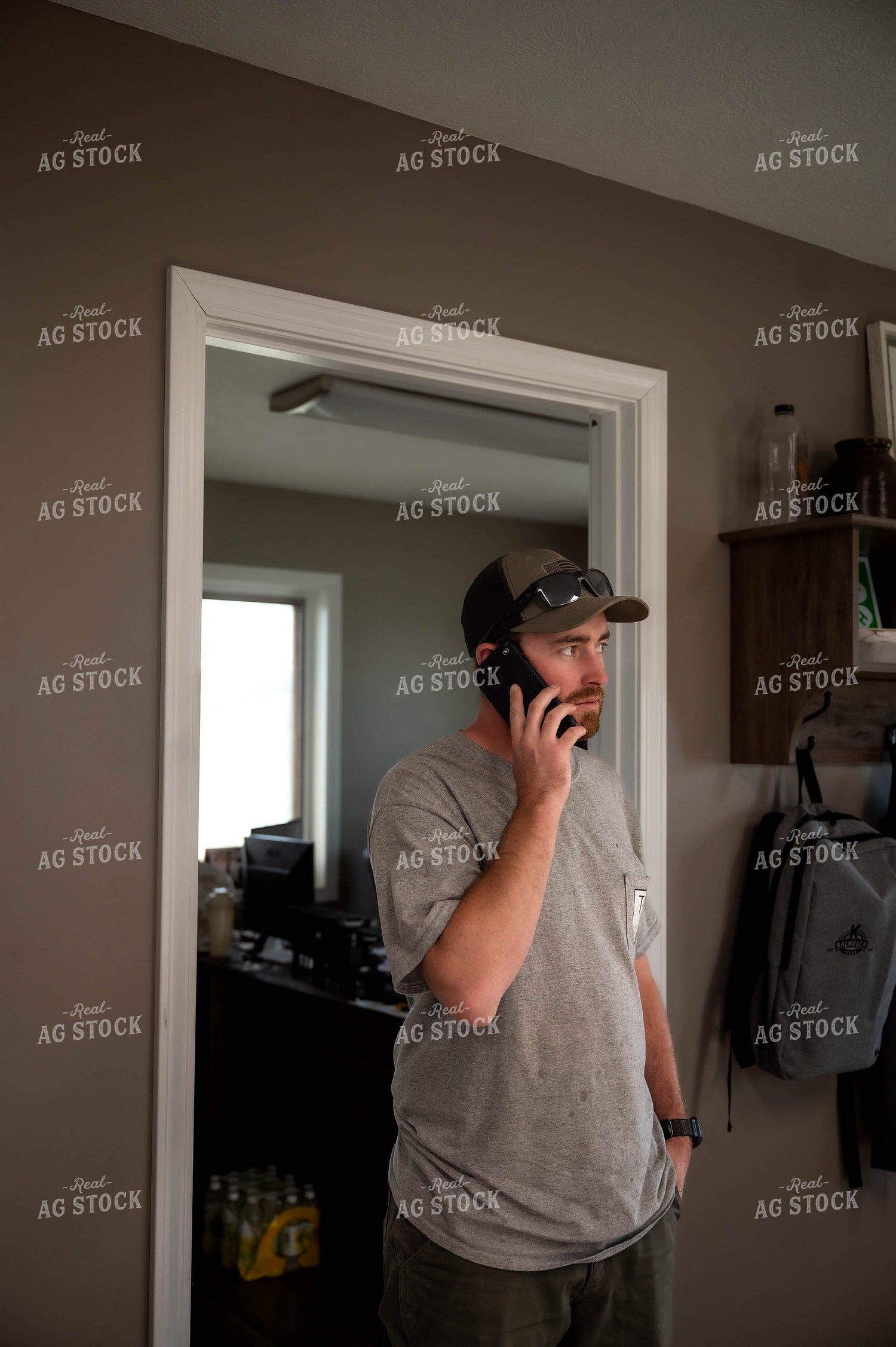 Farmer Talking on Phone 115529