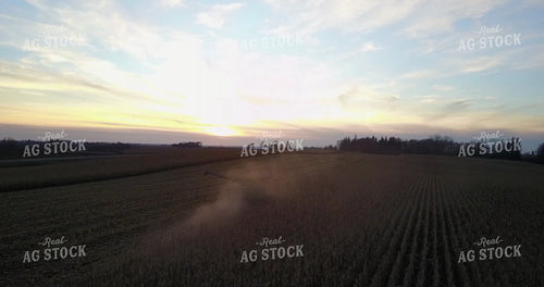 Aerial of Soybean Harvest 250011