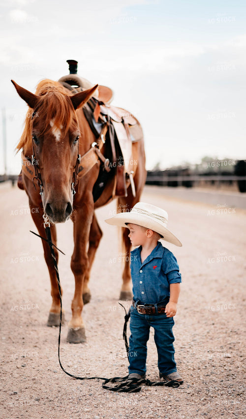 Ranch Kid with Horses 218040