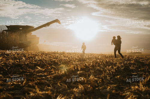 Farm Family in Corn Field 6950