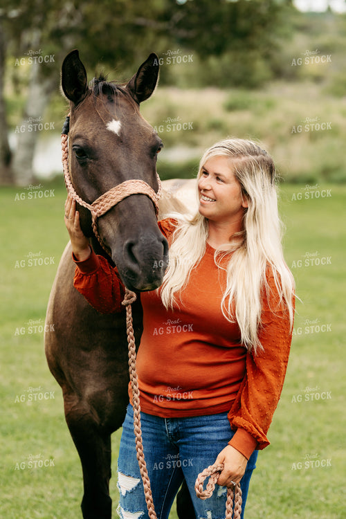 Female Rancher with Horse 68240