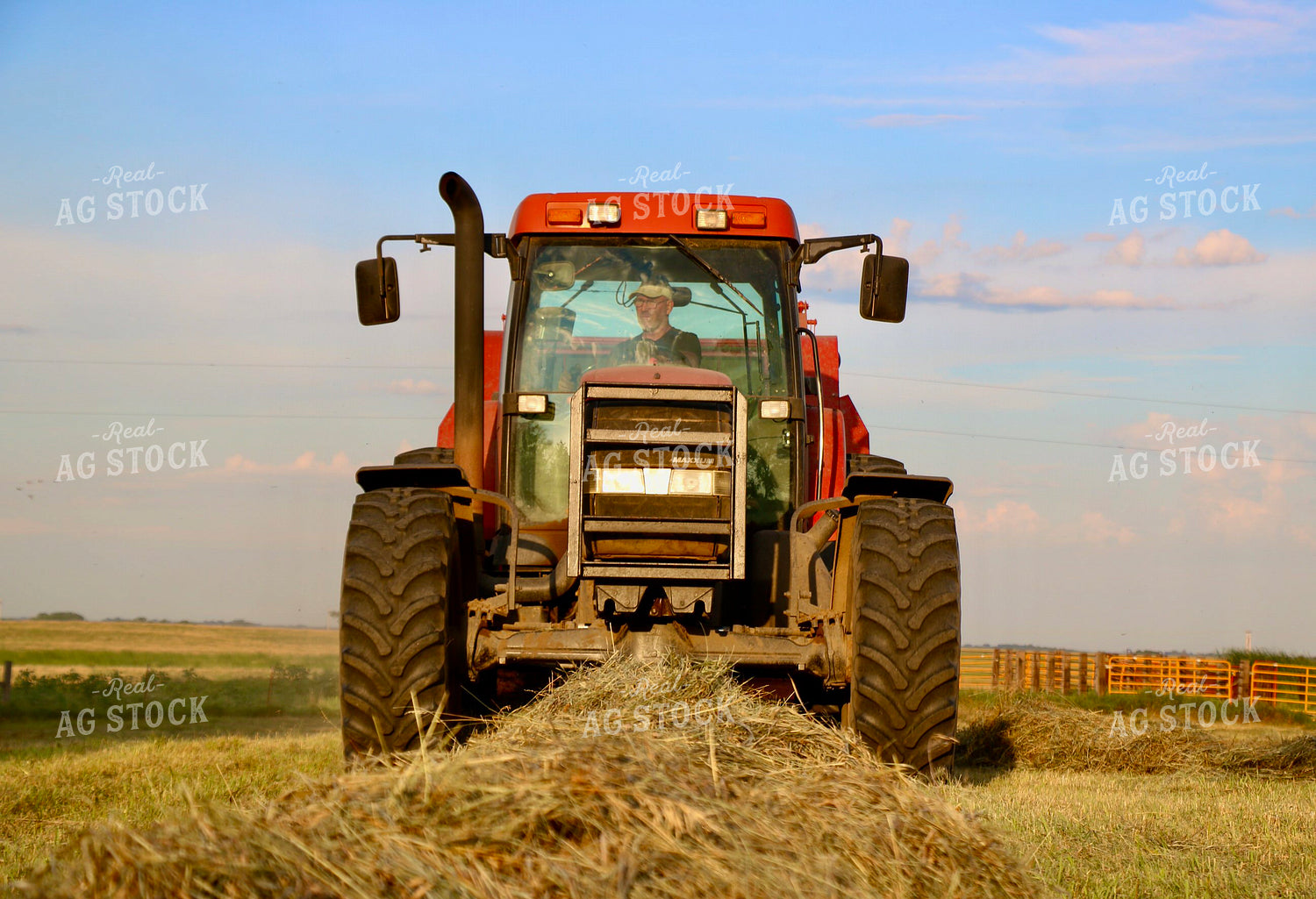 Farmer Baling Hay 299249