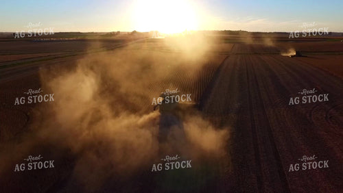 Aerial of Soybean Harvest 250023