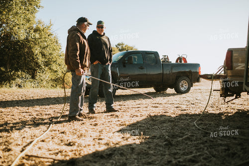 Farmers Talking in Soybean Field 5206