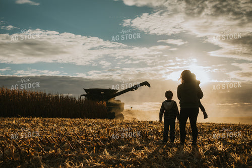 Farm Family in Corn Field 6953