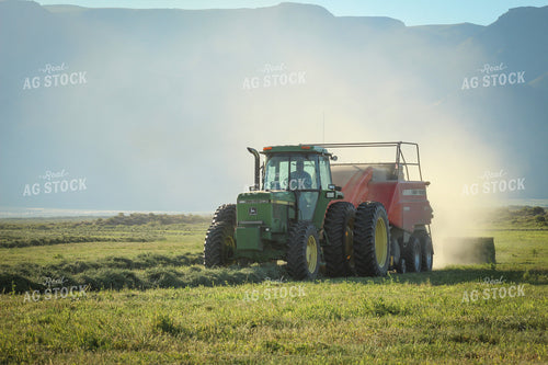 Baling Summer Hay Alfalfa and Mixed Grass 78146