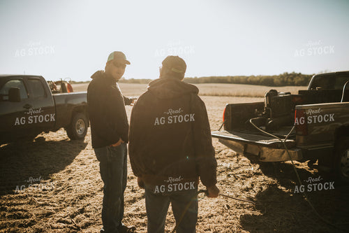 Farmers Talking in Soybean Field 5208