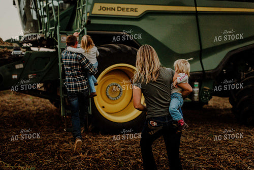 Farm Family Going for a Ride at Harvest 9282