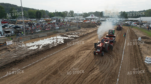 Aerial of Tractor Pull Competition 295167