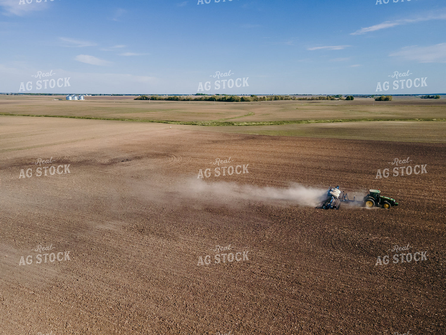Planting on a Sunny Day Drone Photo 4261