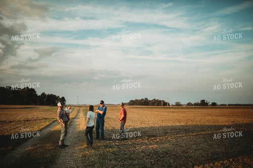 Farmers Talking During Soybean Harvest 4873