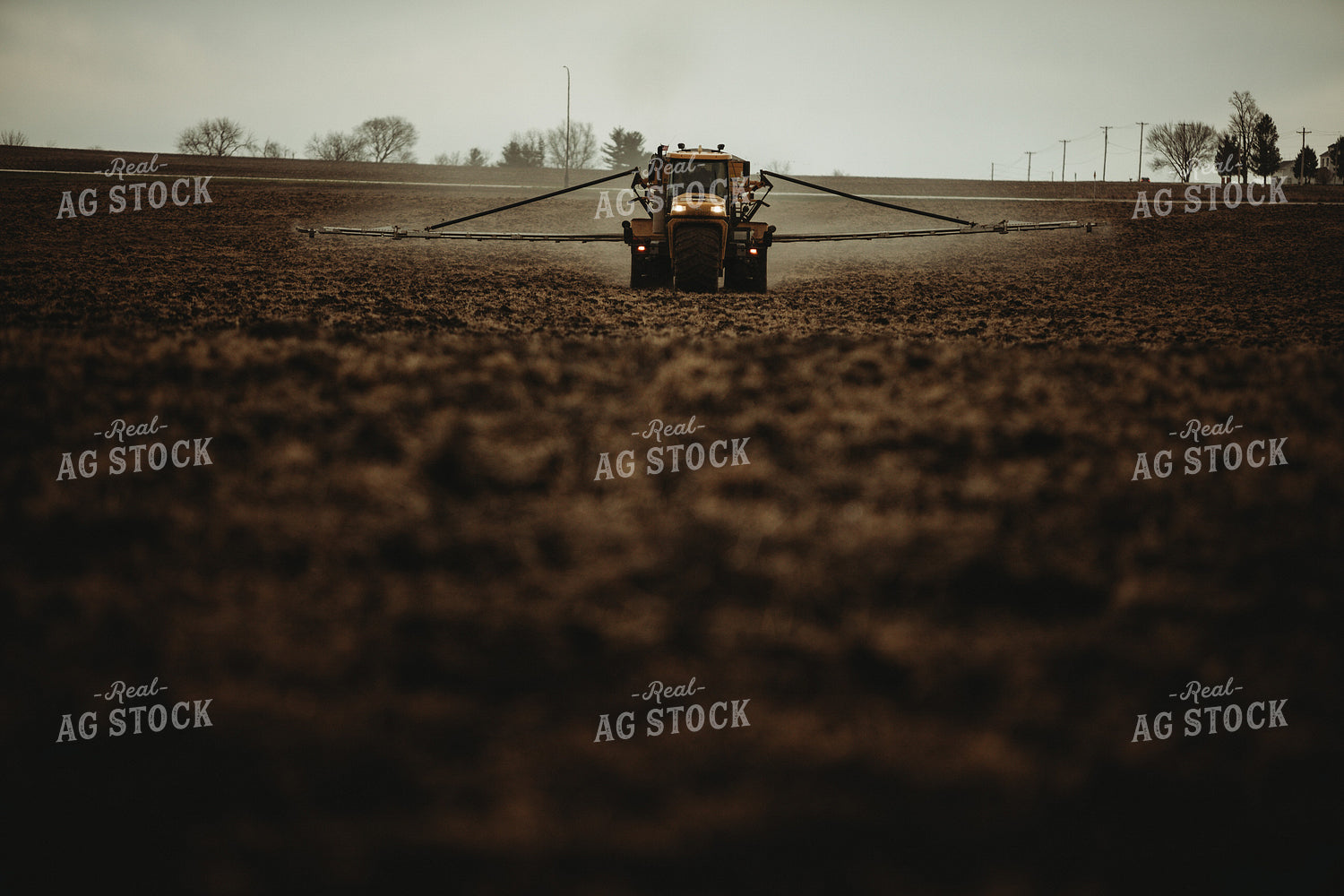 Fertilizer Spreader in Field 3673