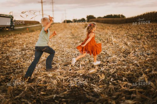 Farm Family Going for a Ride at Harvest 9378