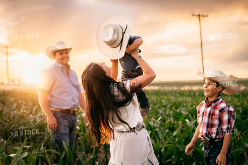 Famliy in Cornfield 218045