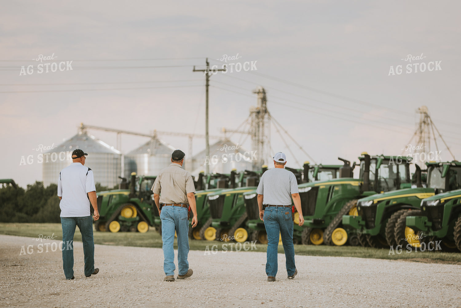 Farmers Walking in Farmyard 7758