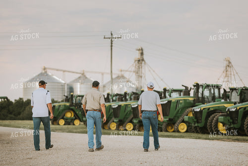 Farmers Walking in Farmyard 7758