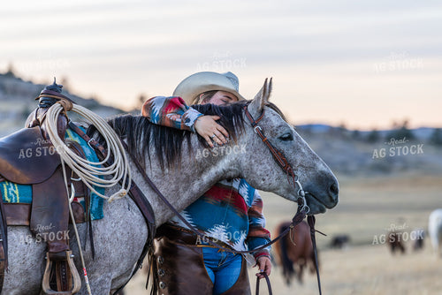 Cowgirl and Horse 290017