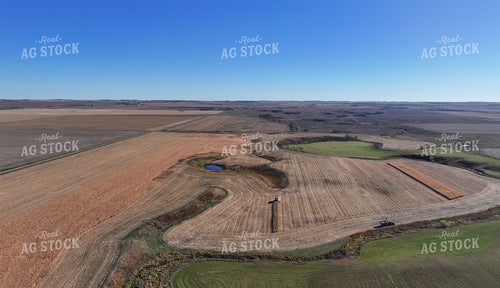 Aerial of Rural Landscape During Harvest 141501