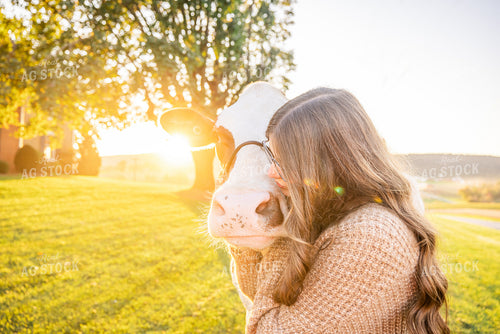 Farm Kid with Show Cow 270403