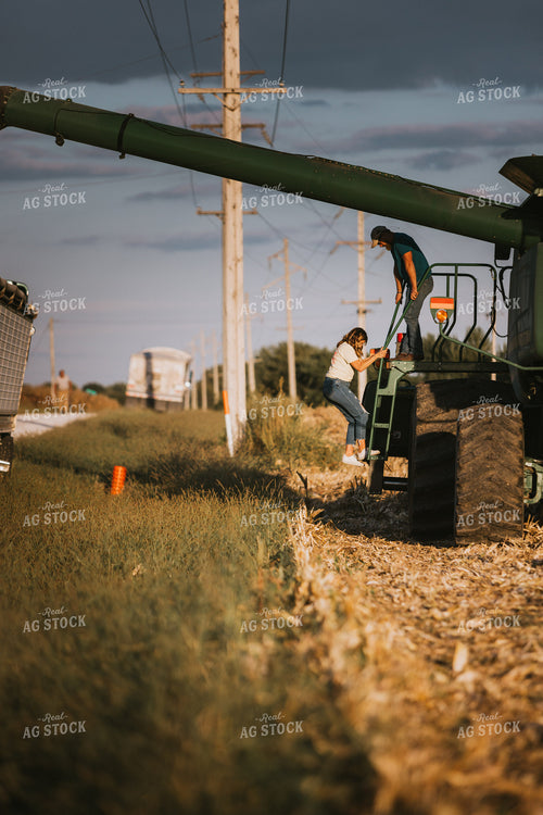 Farm Family Going for a Ride at Harvest 9373