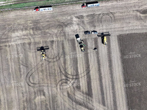 Aerial of Corn Harvest 141058