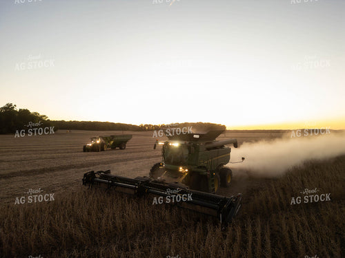 Aerial of Soybean Harvest 115455