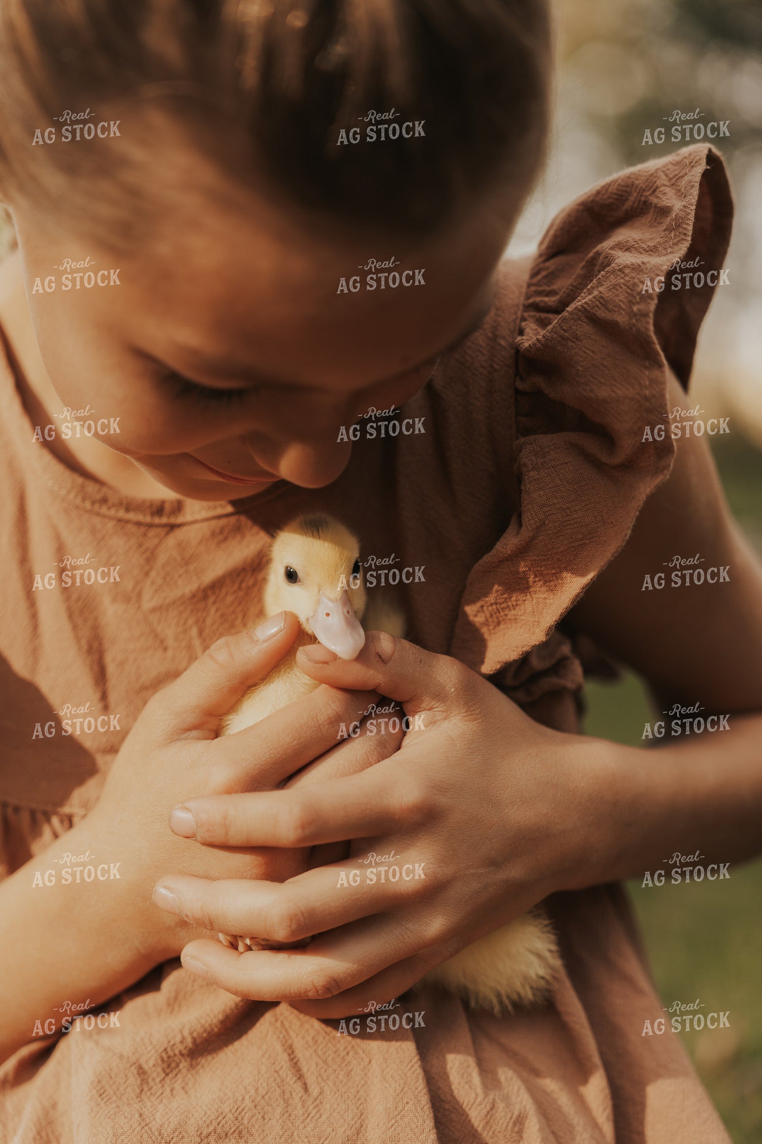Farm Kid with Duckling 61240
