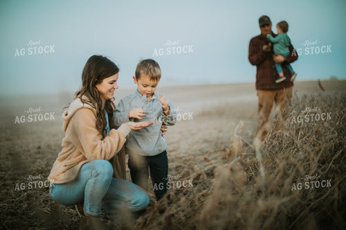 Farm Family in Soybean Field 6777