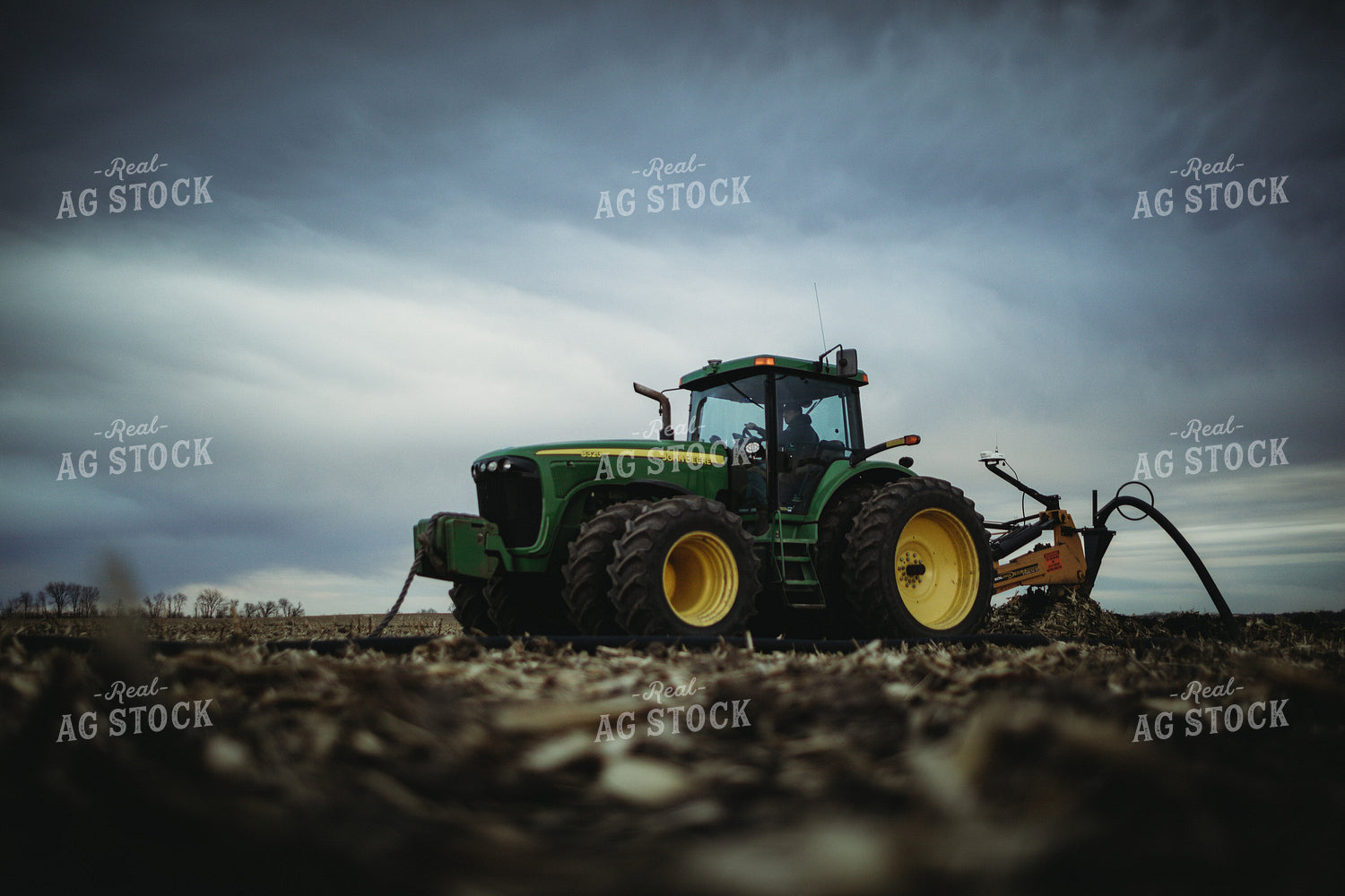 Tiling a Field with a Tile Plow 3686