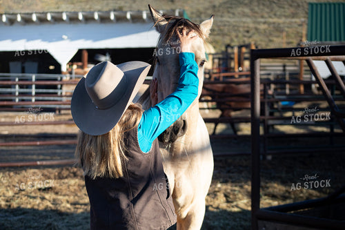 Female Rancher with Horse 117158