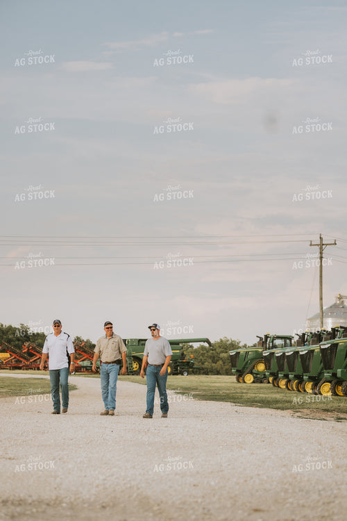 Farmers Walking in Farmyard 7761