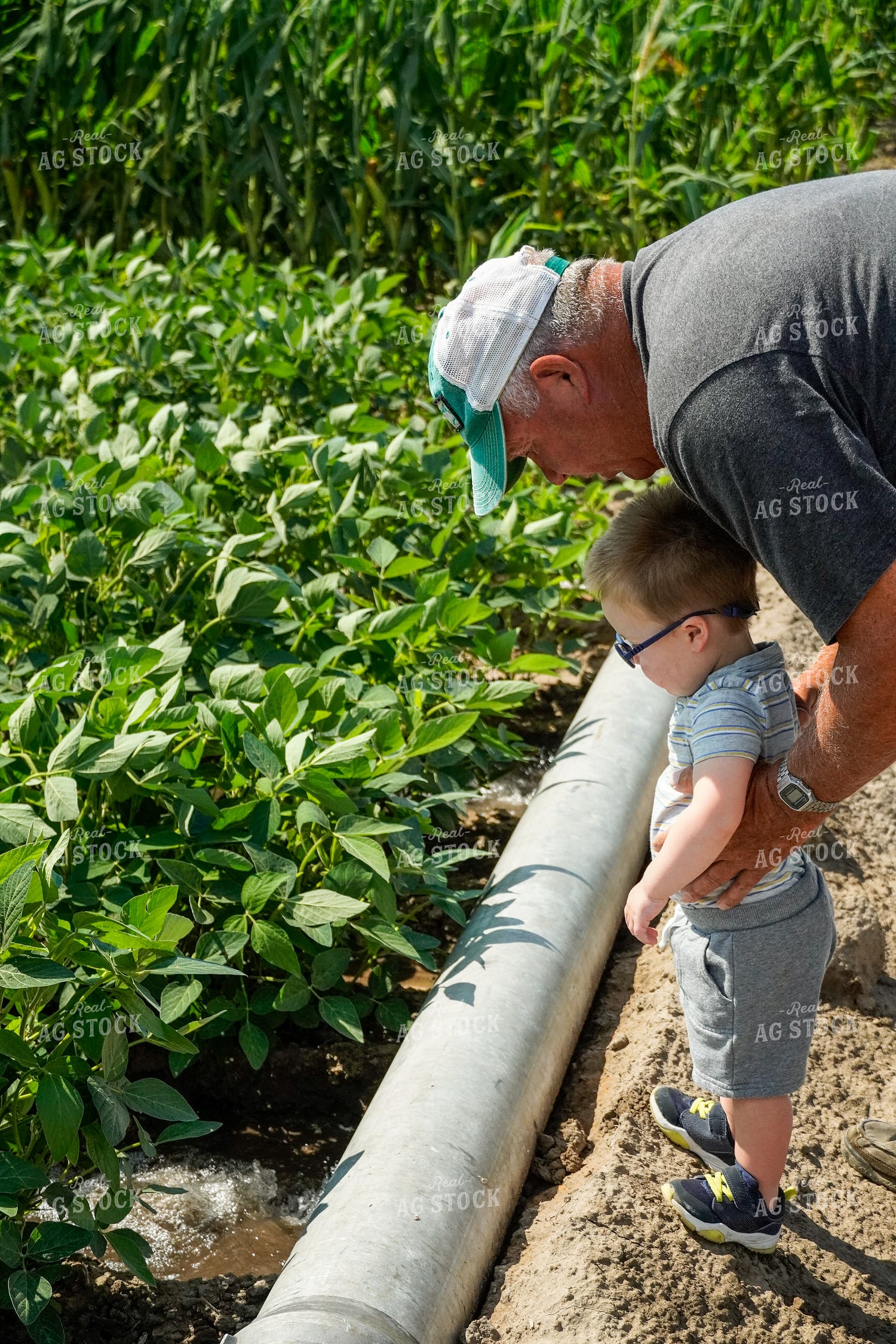 Farm Kid Checking Irrigation 65065