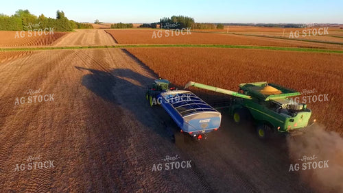 Aerial of Soybean Harvest 250016