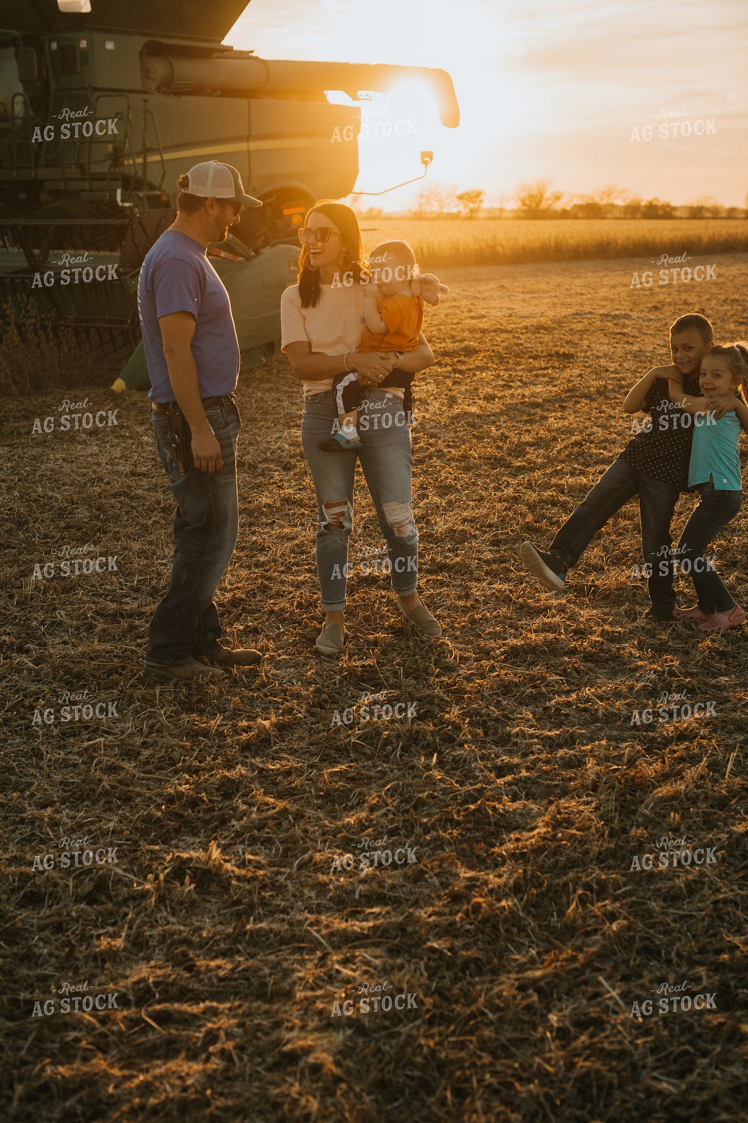 Farm Family in Soybean Field 6971