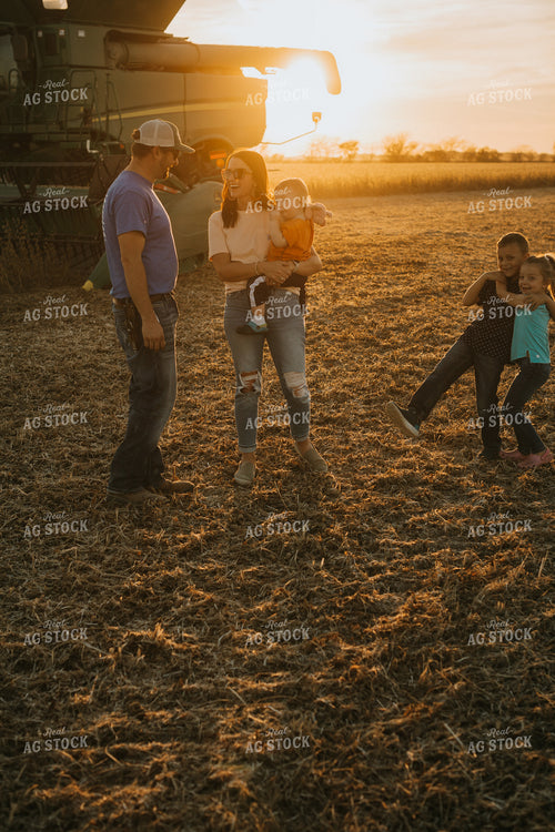 Farm Family in Soybean Field 6971