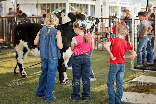 Kids Watching Cattle Show Prep 127125