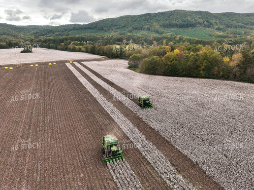 Aerial of Cotton Harvest 128110