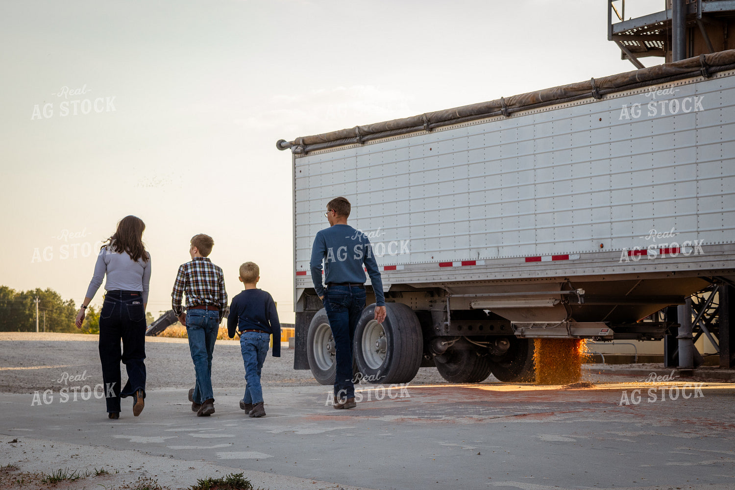 Farm Family Walking on Farm 268075