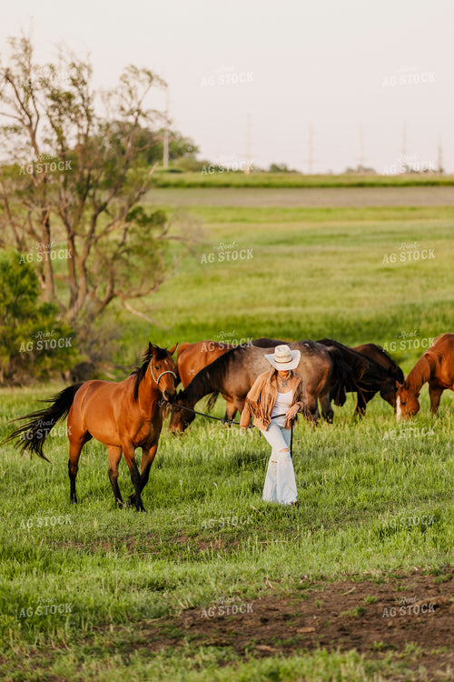 Female Rancher with Horse 207007