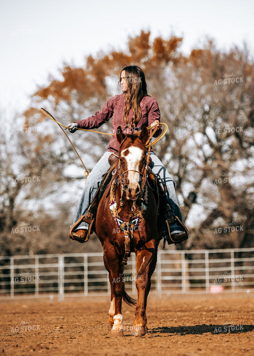 Female Rancher on Horseback 171030